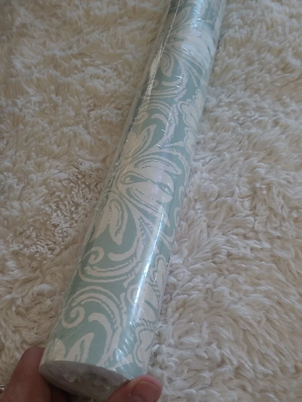 Chesapeake Bay Wallcoverings Wallpaper in Soft Blue and White